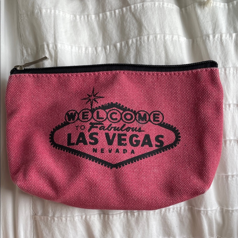 Pink Las Vegas Zipper Pouch